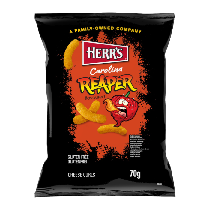 Herr's Carolina Reaper Cheese Curls 70g-1
