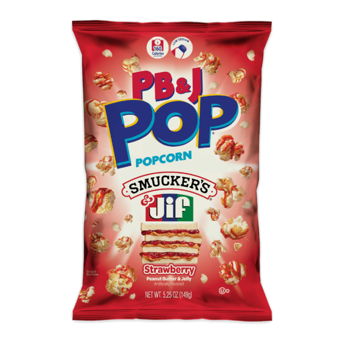 PB&J Pop Strawberry Popcorn 149g-1