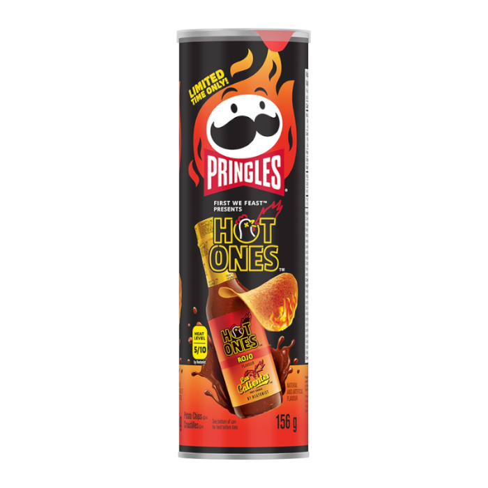 Pringles Hot Ones Rojo 156g-1
