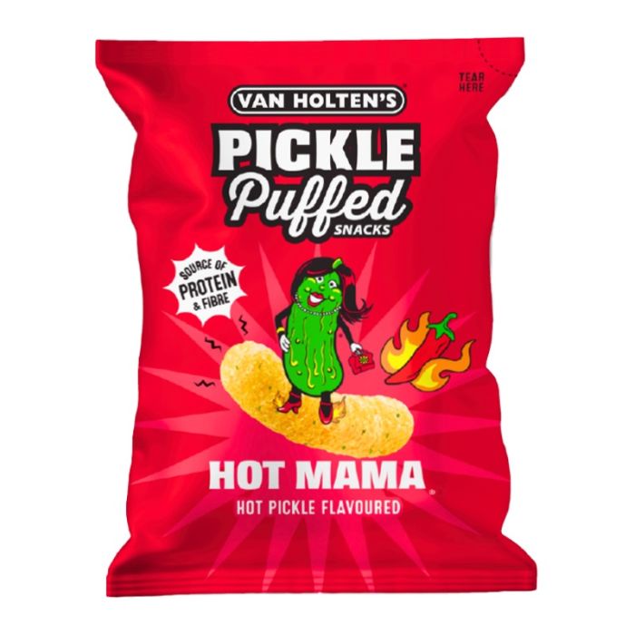 Van Holten's - Pickle Puffed Snacks - Hot Mama (90g) - 10CT-1